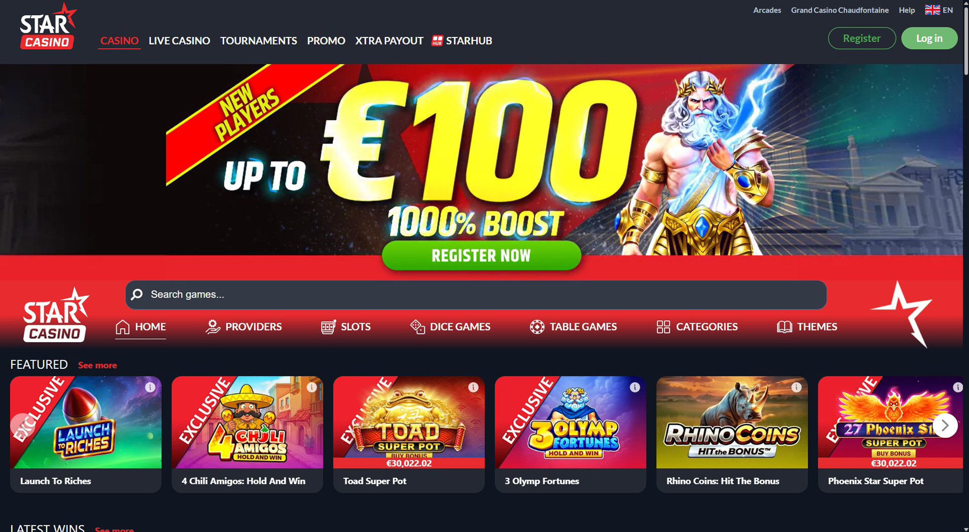 4. Star Casino- Opzione casinò online affidabile